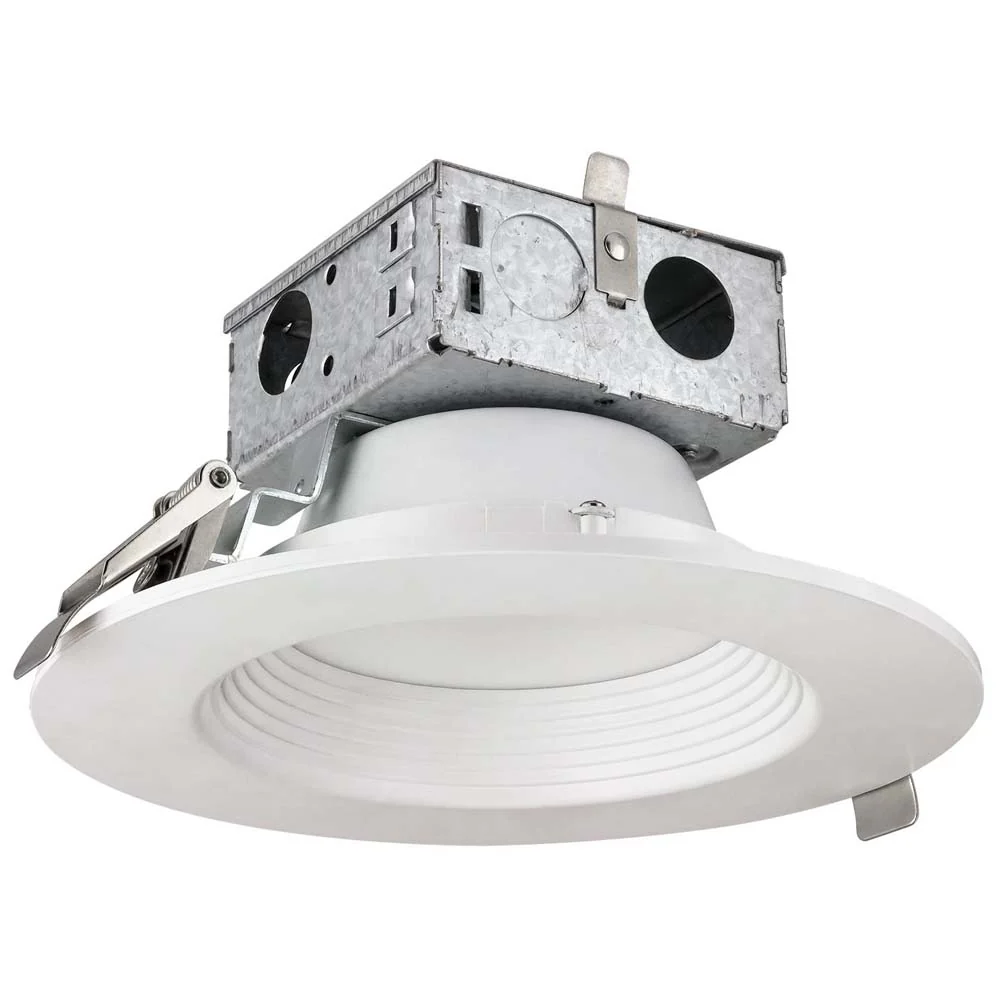 SUNLITE 89936-SU 6" Recessed Round LED Baffle Jbox Retrofit, Warm White 3000K