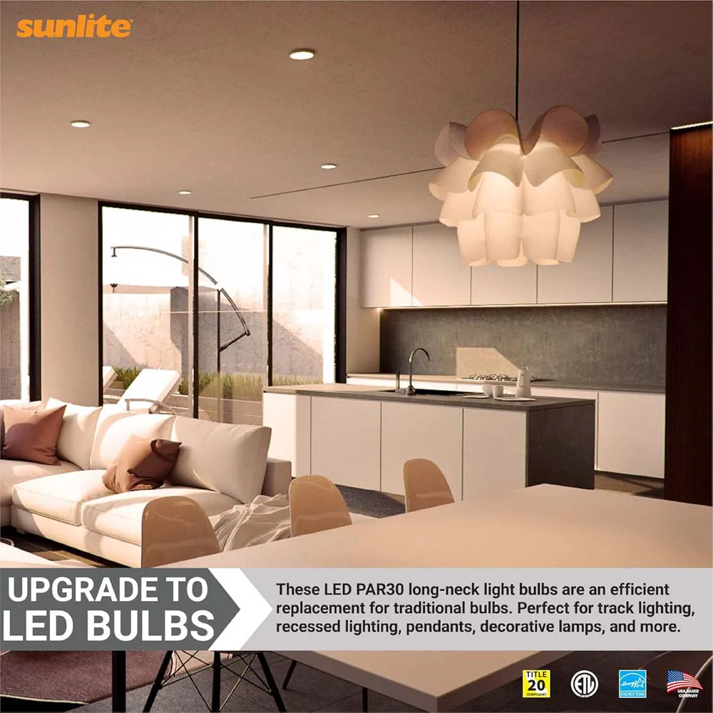 Sunlite 9w LED PAR30 750Lm E26 Base 3000K Warm White Reflector Bulb - 75w equiv - Image 3