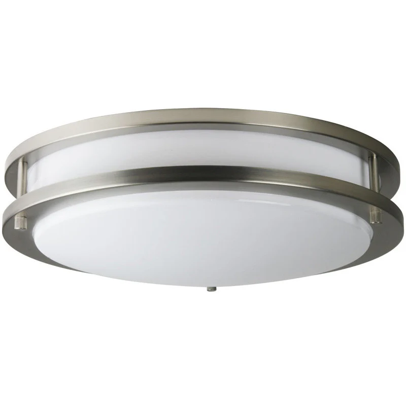 Sunlite 12in Band Trim Fixture Satin Nickel - 1 Energy Star 23w Bulb