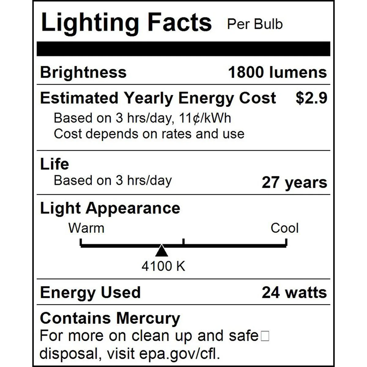 Sunlite FT24DL/841 Compact Fluorescent 24W 2G11 Base 4100K Twin Tube Bulb - Image 3