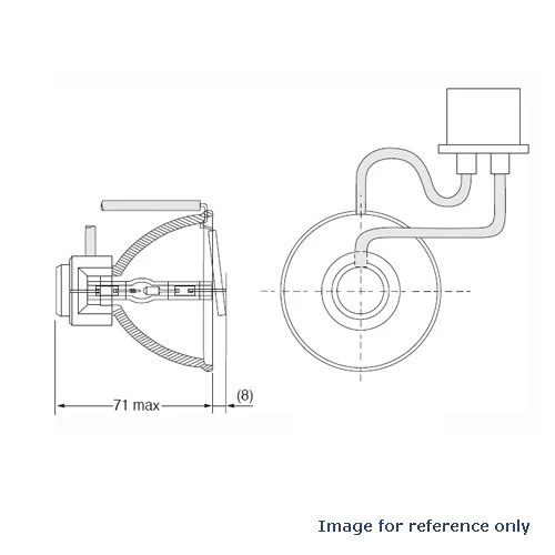 USHIO SMR-202/D1 200W Reflectorized EmArc Lamp - Image 2