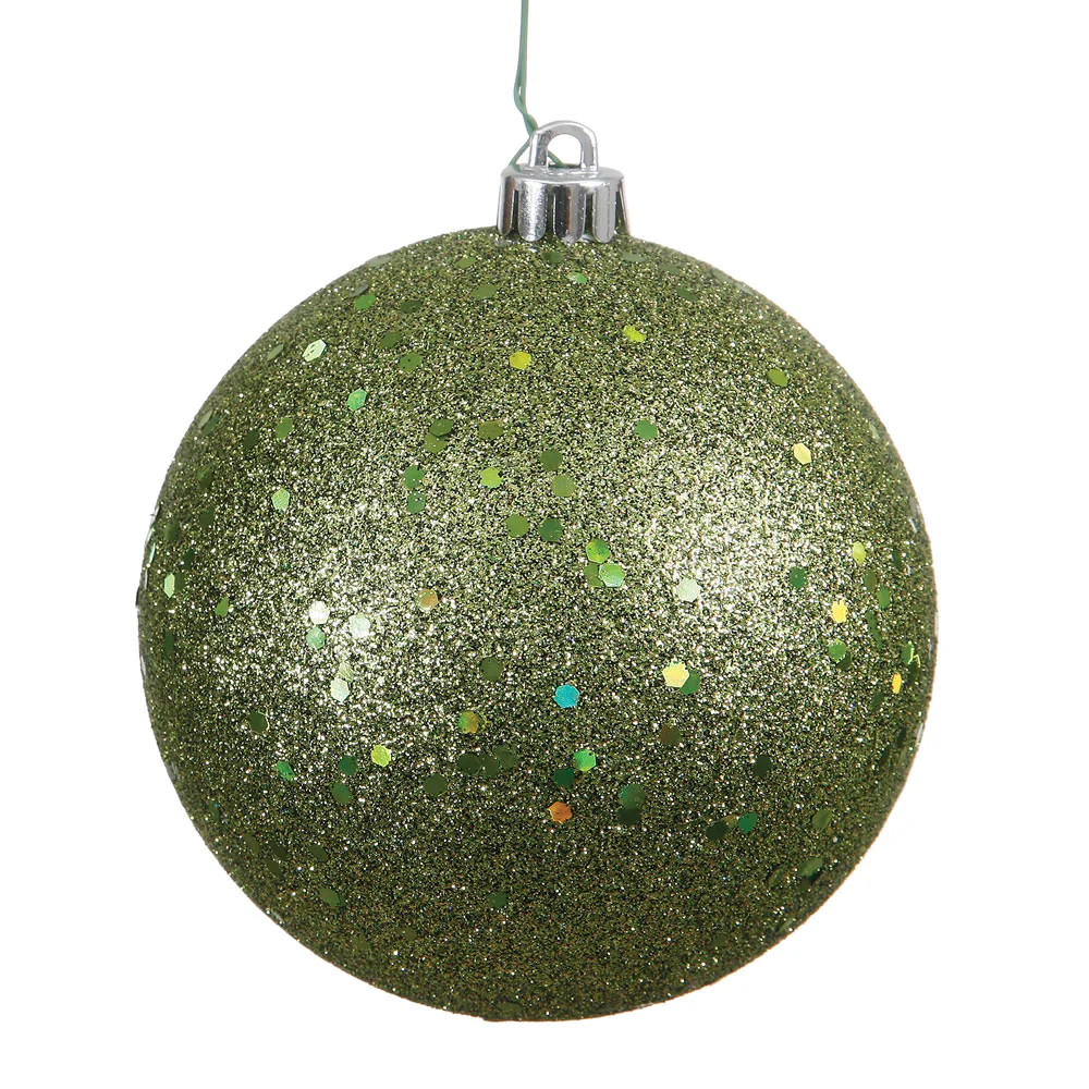 Vickerman 10 in. Olive Ball Christmas Ornament