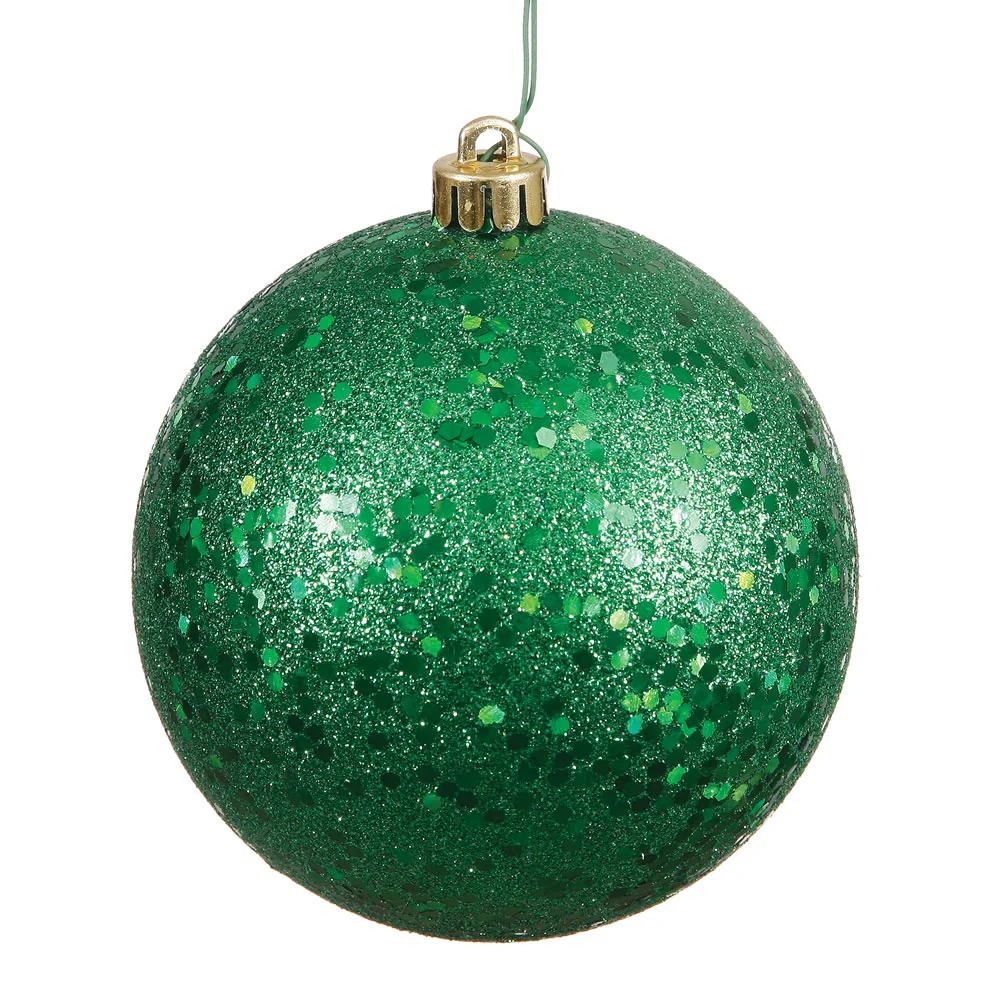 Vickerman 12 in. Green Ball Christmas Ornament