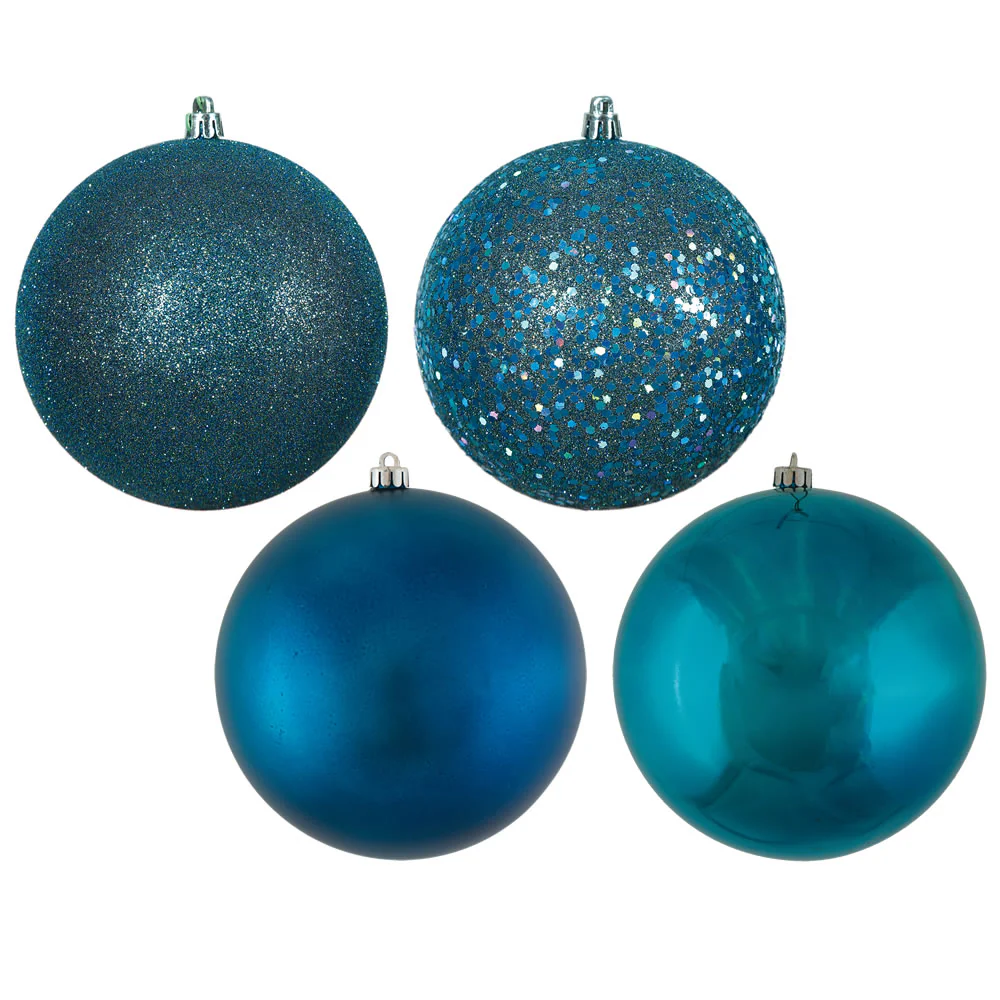 Vickerman 12 in. Sea Blue Ball Christmas Ornament