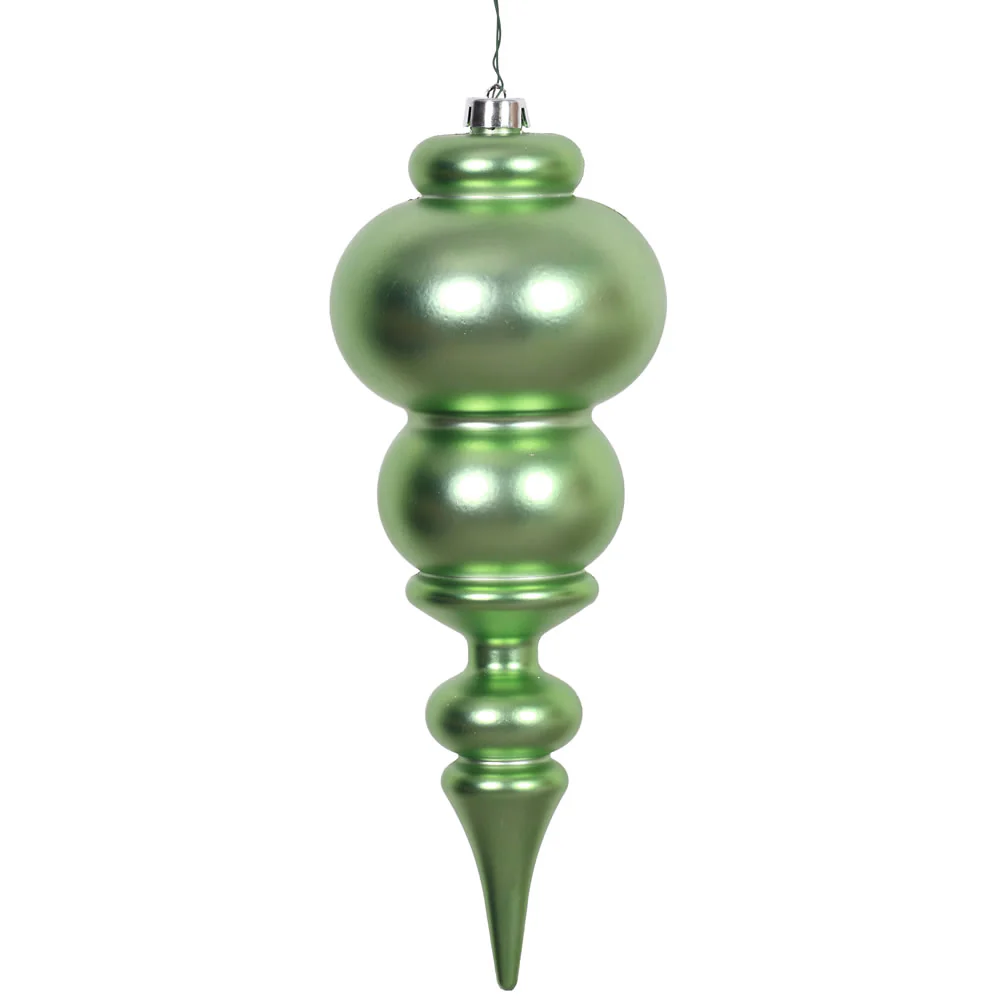 Vickerman 14 in. Celadon Matte Finial Christmas Ornament