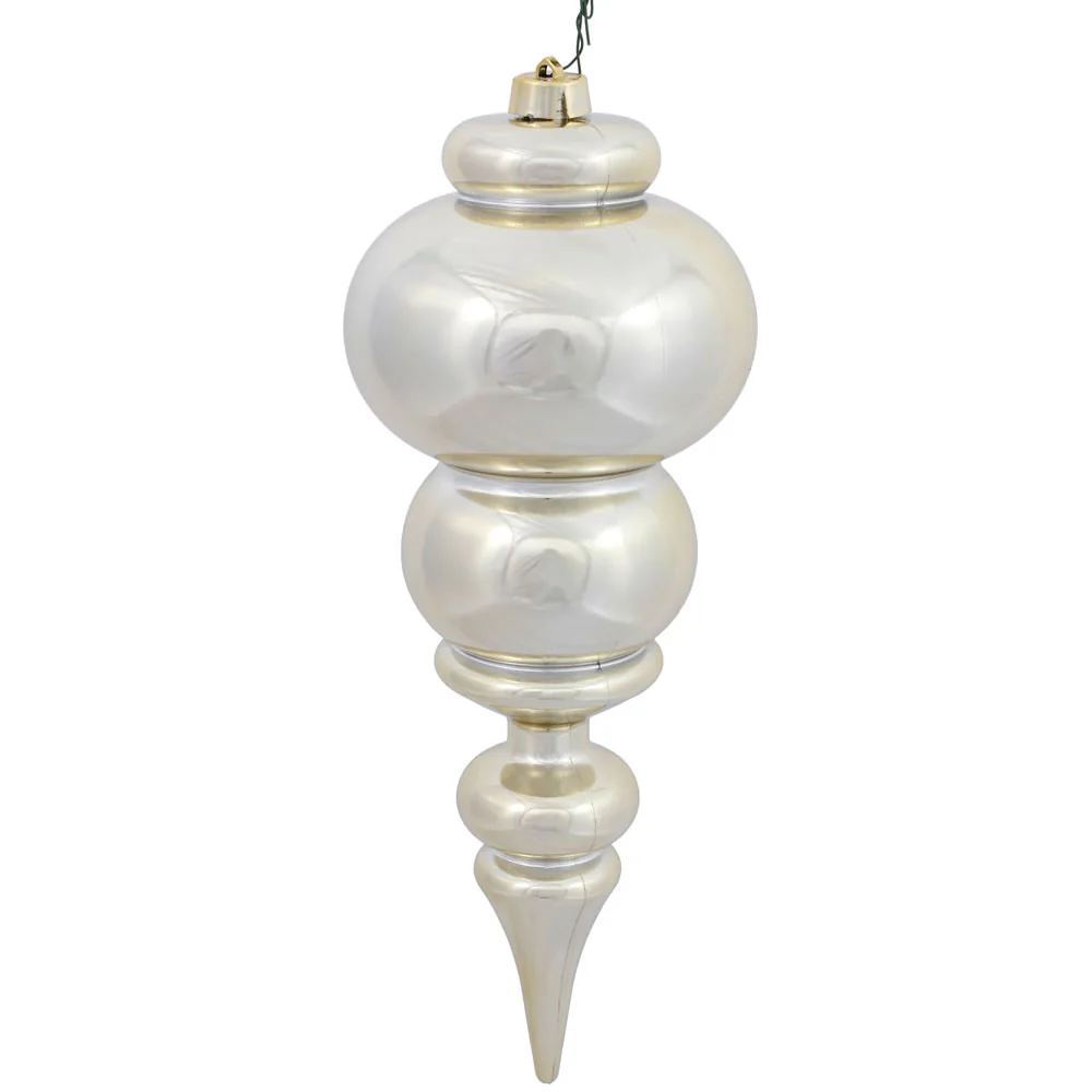 Vickerman 14 in. Champagne Shiny Finial Christmas Ornament