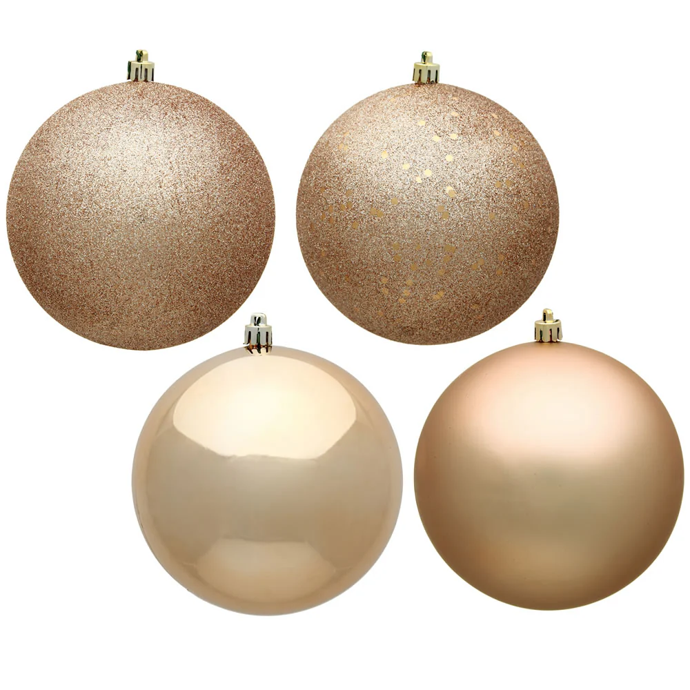 Vickerman 2.4 in. Cafe Latte Ball 4-Finish Asst Christmas Ornament
