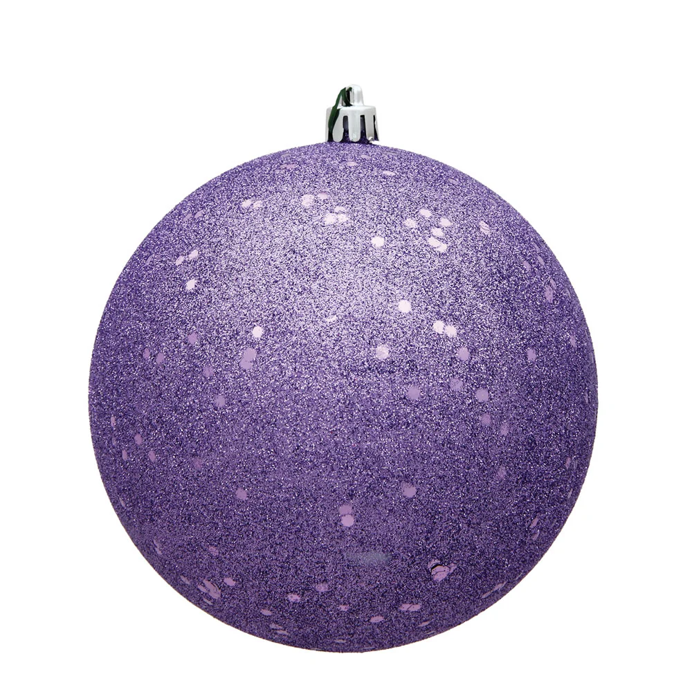 Vickerman 4 in. Lavender Ball Christmas Ornament