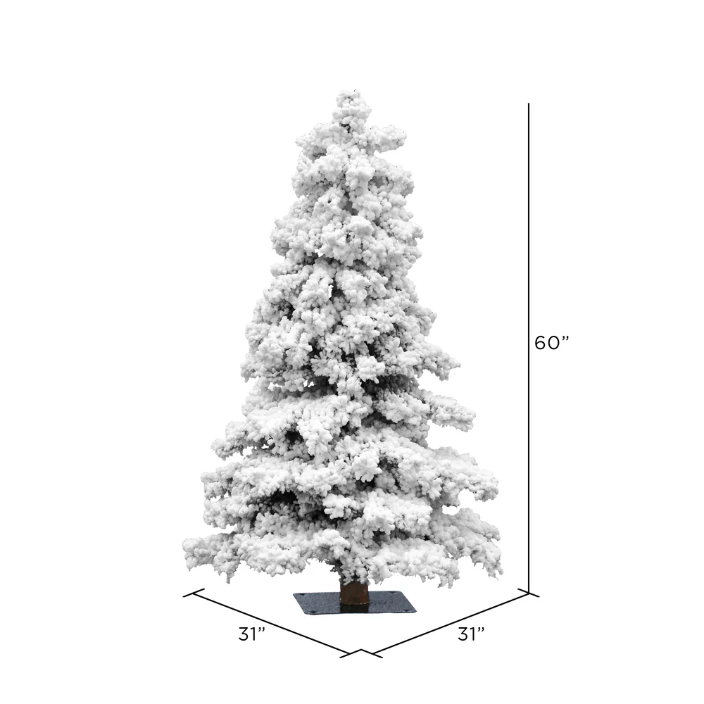 Vickerman 5ft. Flocked Spruce Artificial Christmas Tree Unlit - Image 4
