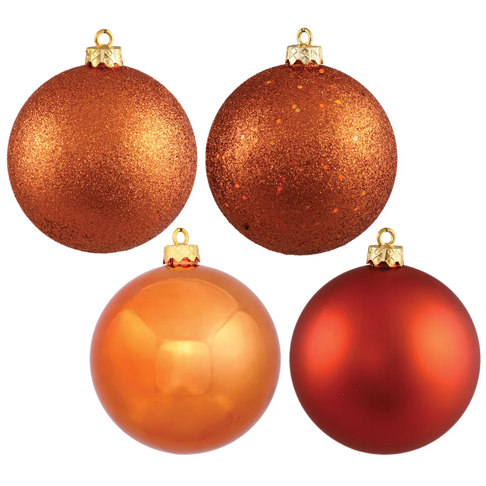 Vickerman 6 in. Burnished Orange Ball Christmas Ornament