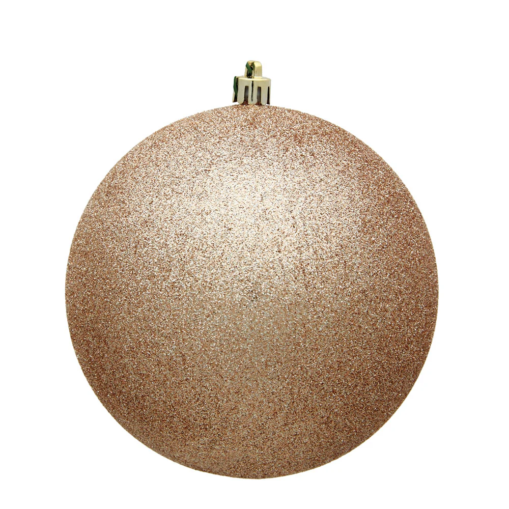 Vickerman 6 in. Cafe Latte Glitter Ball Christmas Ornament