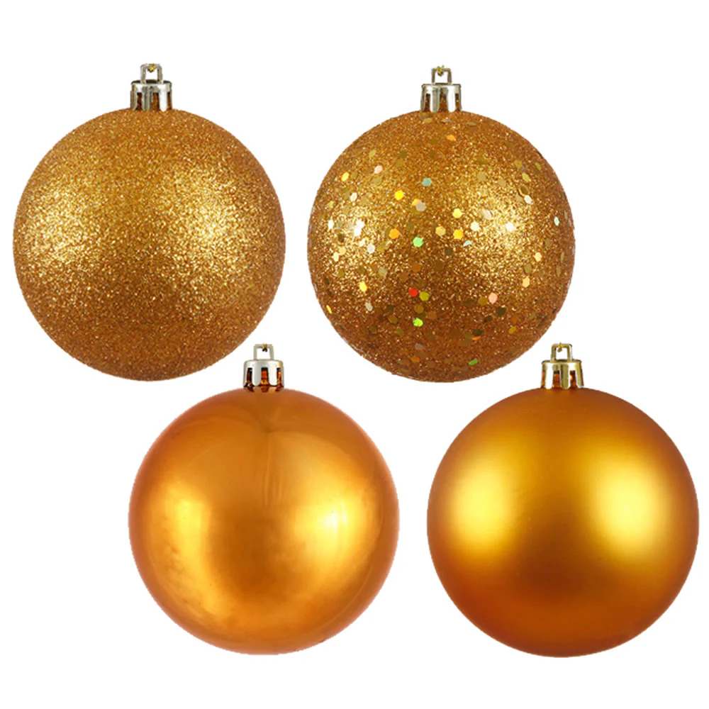 Vickerman 8 in. Antique Gold Ball Christmas Ornament
