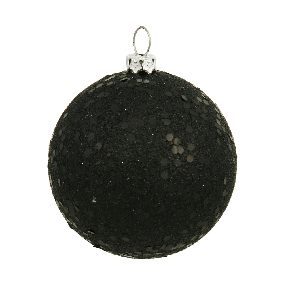 Vickerman 8 in. Black Ball Christmas Ornament