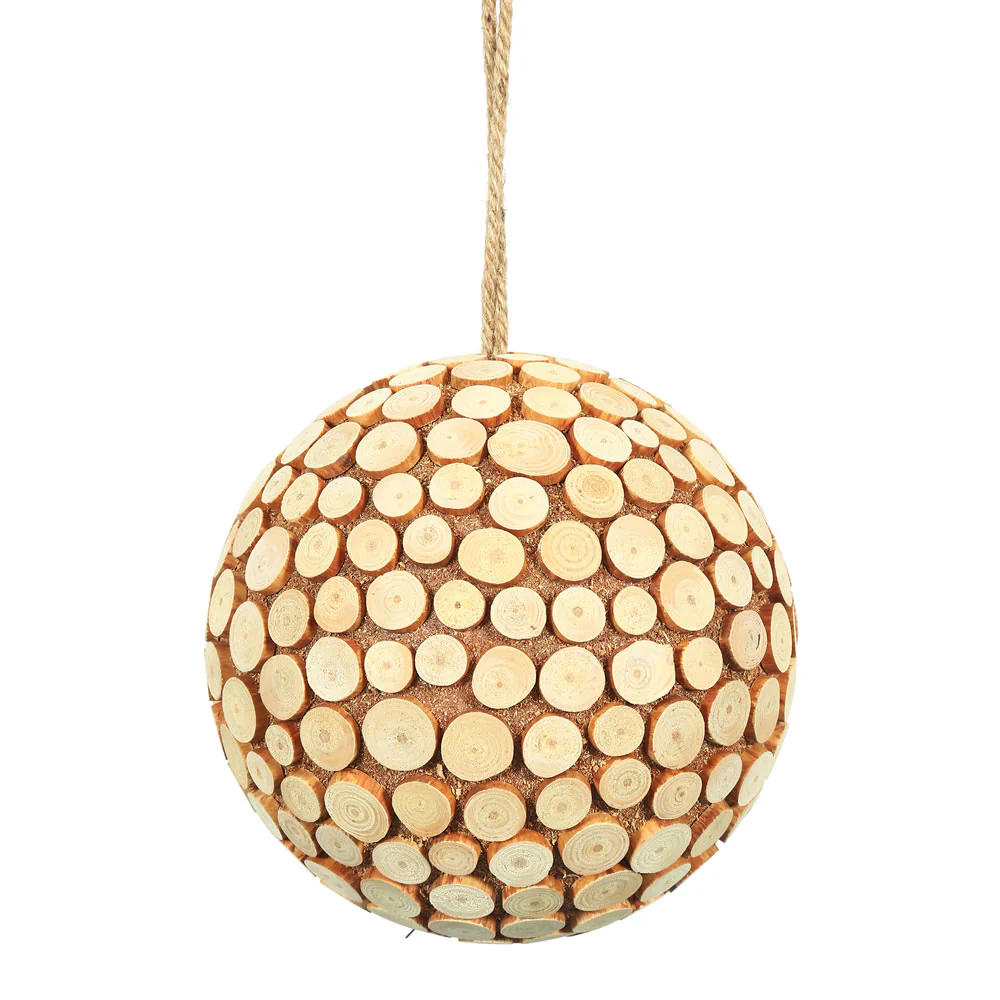 Vickerman 8 in. Brown Ball Christmas Ornament