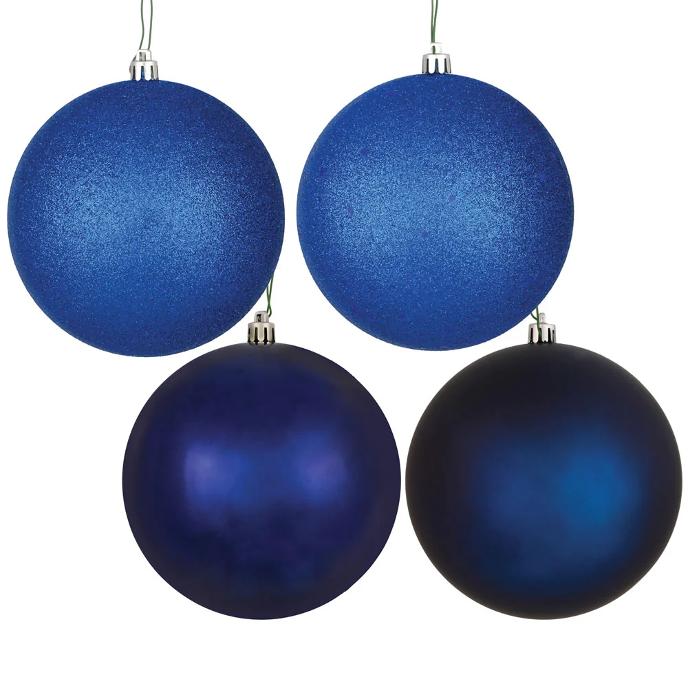 Vickerman 8 in. Midnight Blue Ball Christmas Ornament