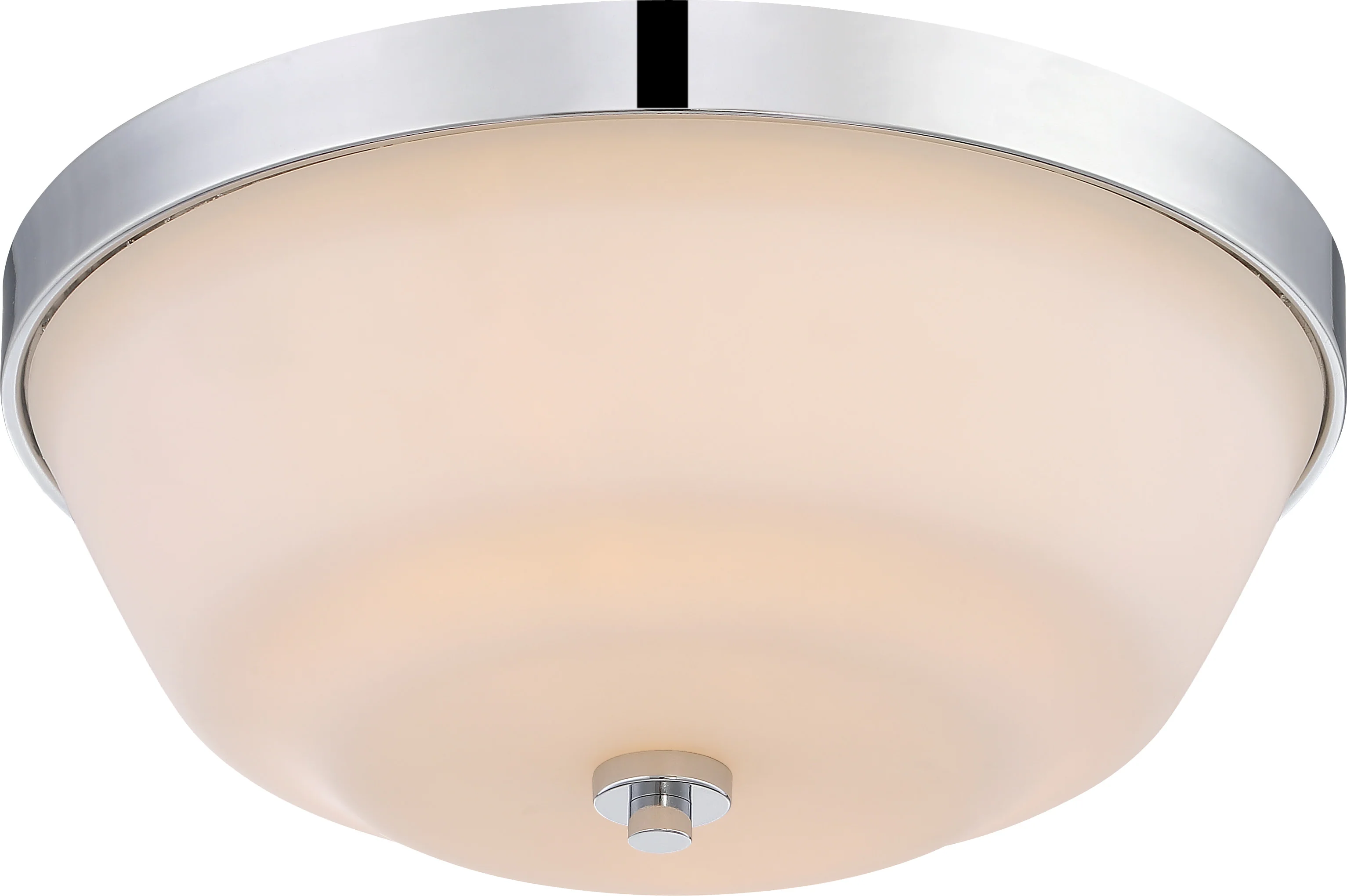 Willow 2-Light Flush Mounted Light Fixture in Polished Nickel Finish